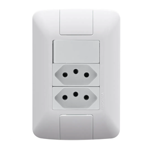 INTERRUPTOR 1TC + TOMADA DUPLA 20A TRAMONTINA ARIA