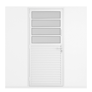 PORTA ALUMINIO BRANCA BASCULANTE 2,10X80 DIREITA