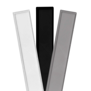 Slide72 RALO LINEAR INVISIVEL SIFONADO 50cm CINZA PLASTILIT