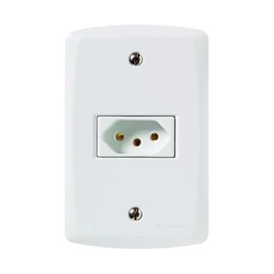 Slide290 CJ TOMADA 2P+T 10A/250V LUX2 BRANCO